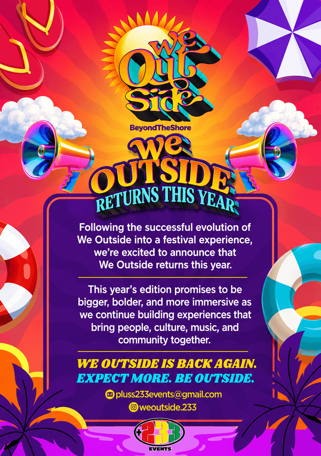 We Outside returns this year announcement poster